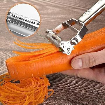 2 in 1 Peeler Julienne for Salad, Potato, Vegetable Slicer,