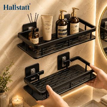 Self Adhesive Bathroom Shelf for Wall Shelf Organizer Wall Mounted Bathroom Shelves Rack Holder