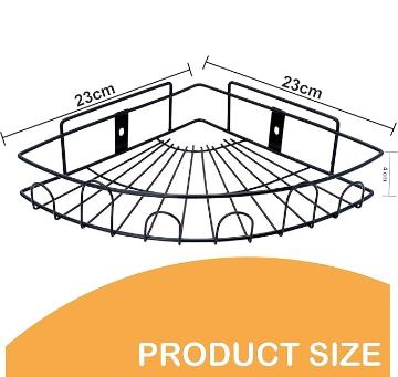 Self Adhesive | Stand for bathroom Corner black metal 