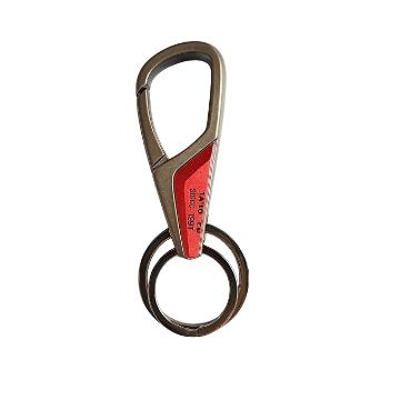  Premium Metal Keychain for Men with Stylish Red Finish
