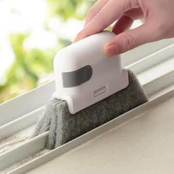 2-in-1 Window Track Cleaning Brush with Dust Collector