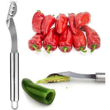 Stainless Steel Pepper Seed Corer Remover Tool 