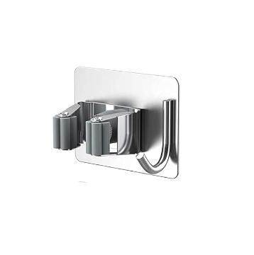 Adhesive Mop Holder and Broom Holder Wall Mounted Steel
