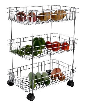 s.s vagetable trolley 3 layer 
