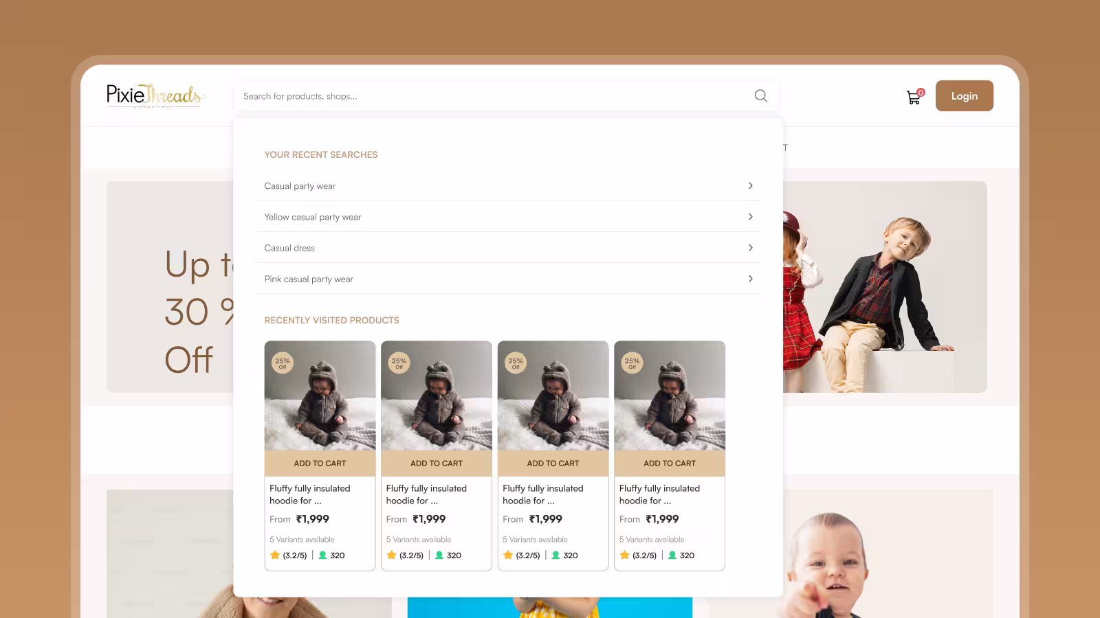 Pixiethreads app screens
