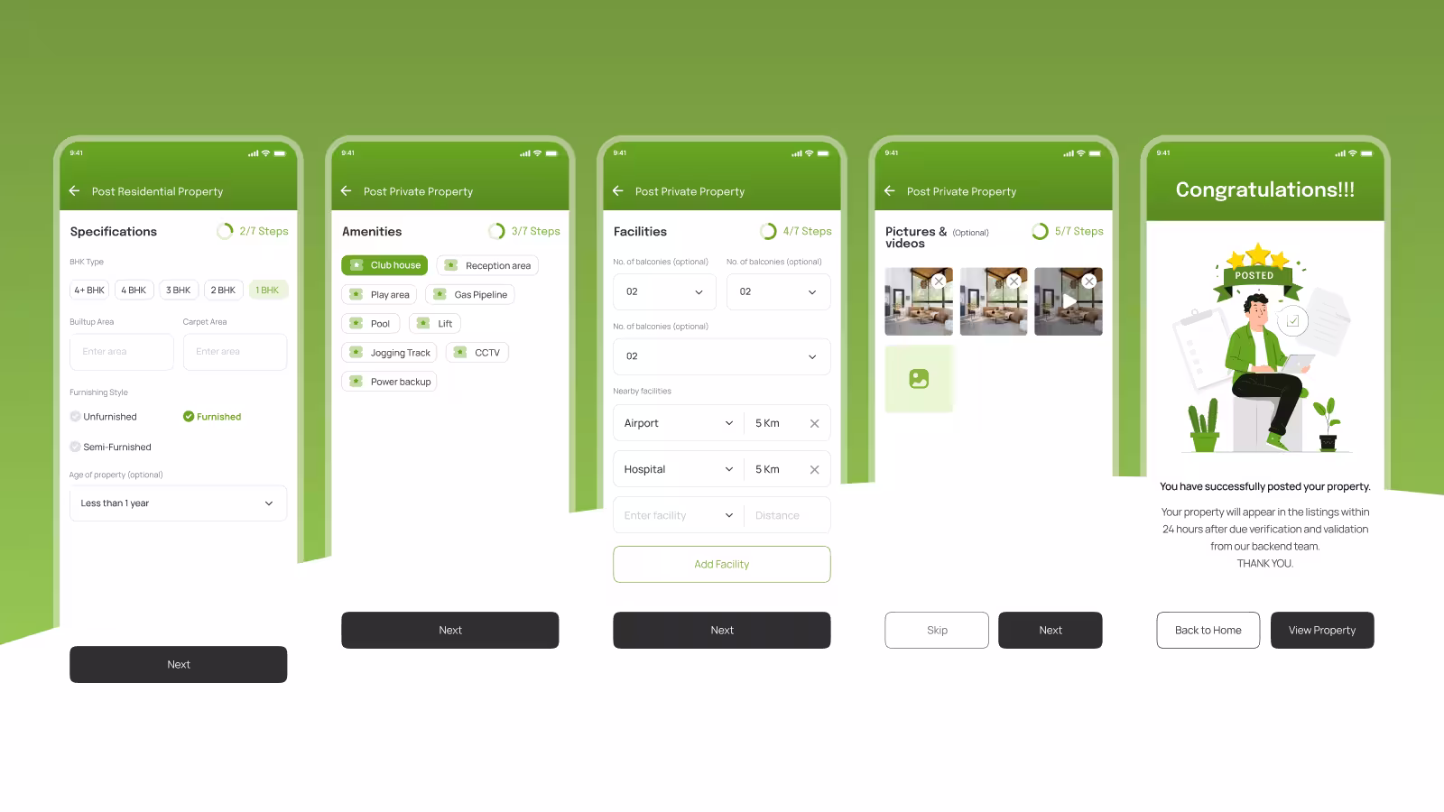 Smartkey app screens