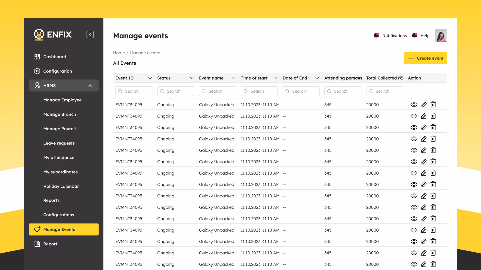 Enfix feature screenshots