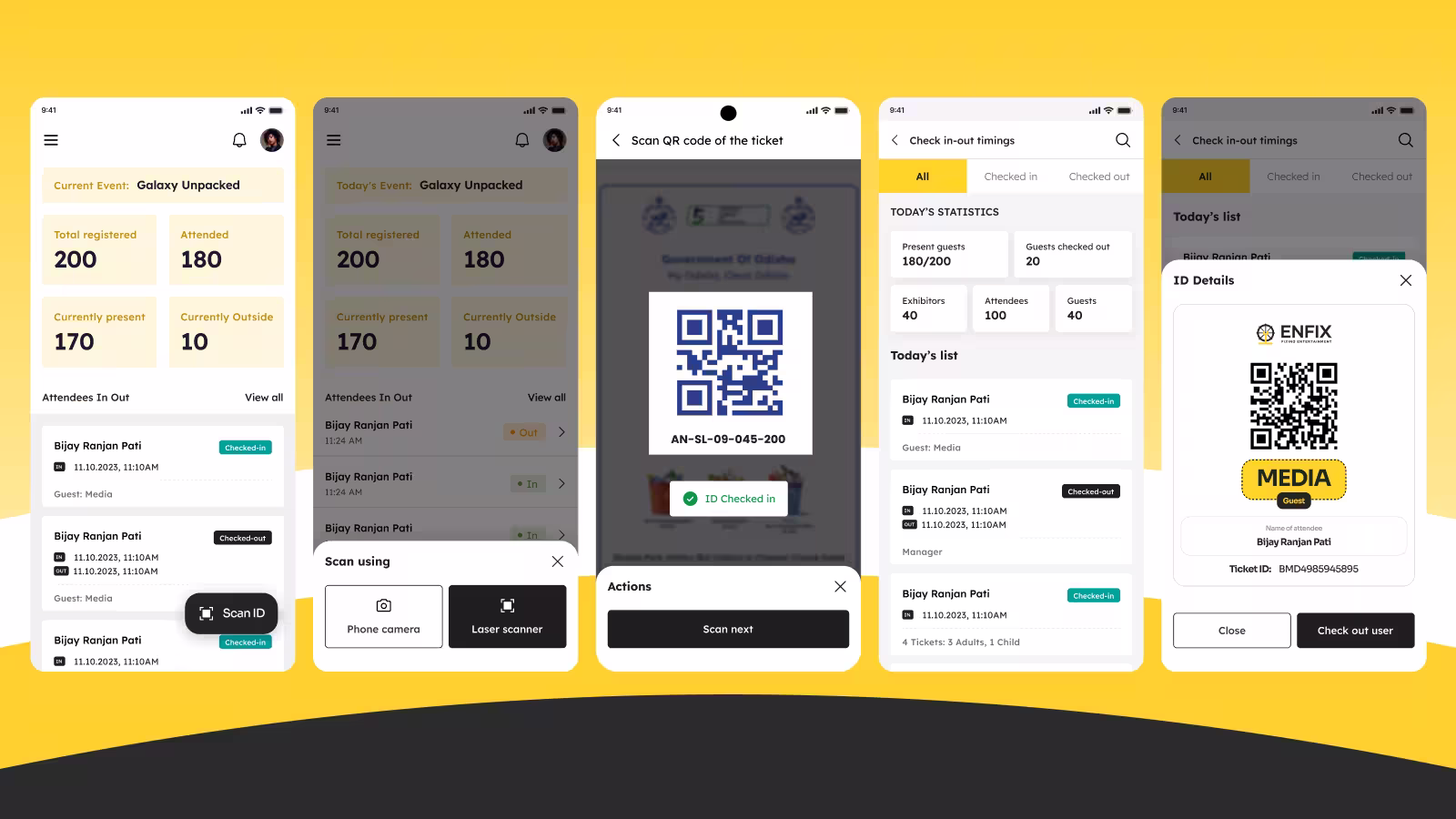 Enfix feature screenshots