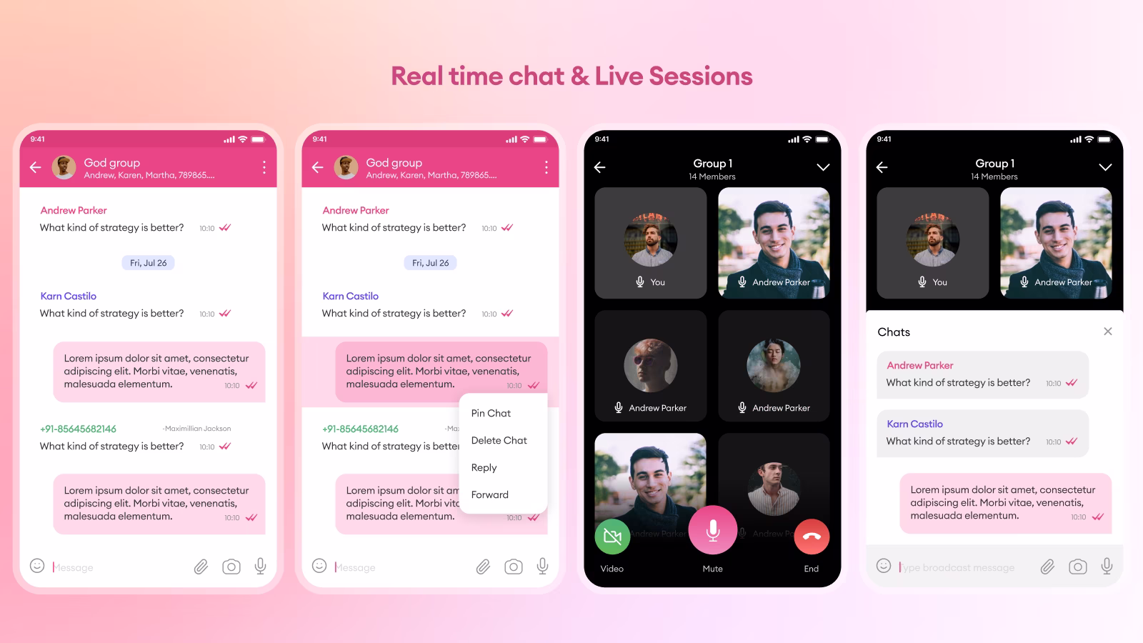 Gods Own Diva app screens