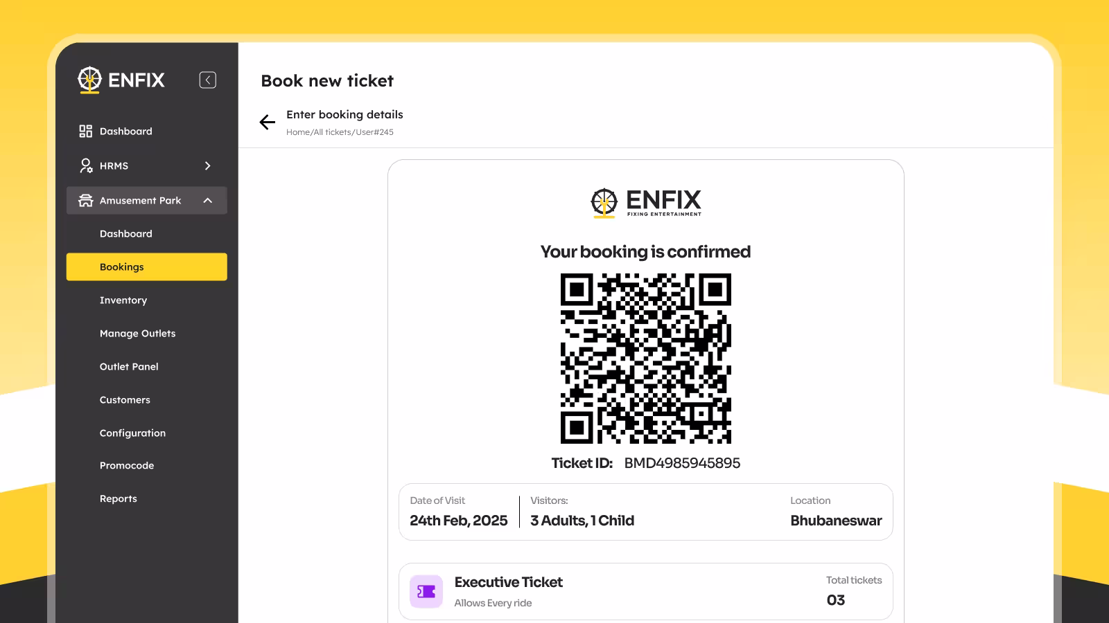 Enfix app screens