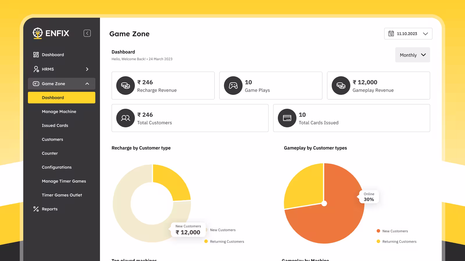 Enfix app screens