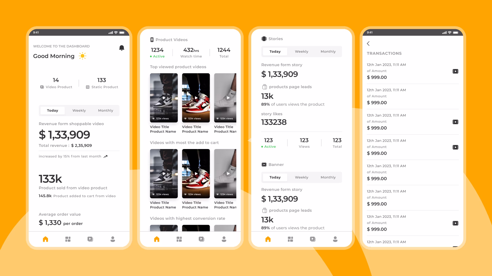 VideoIt app screens