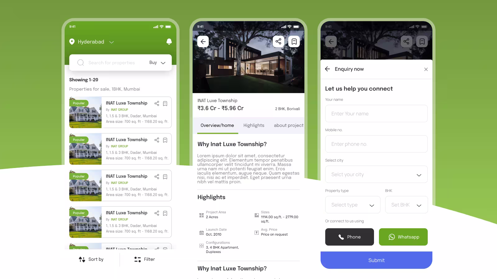 Smartkey app screens