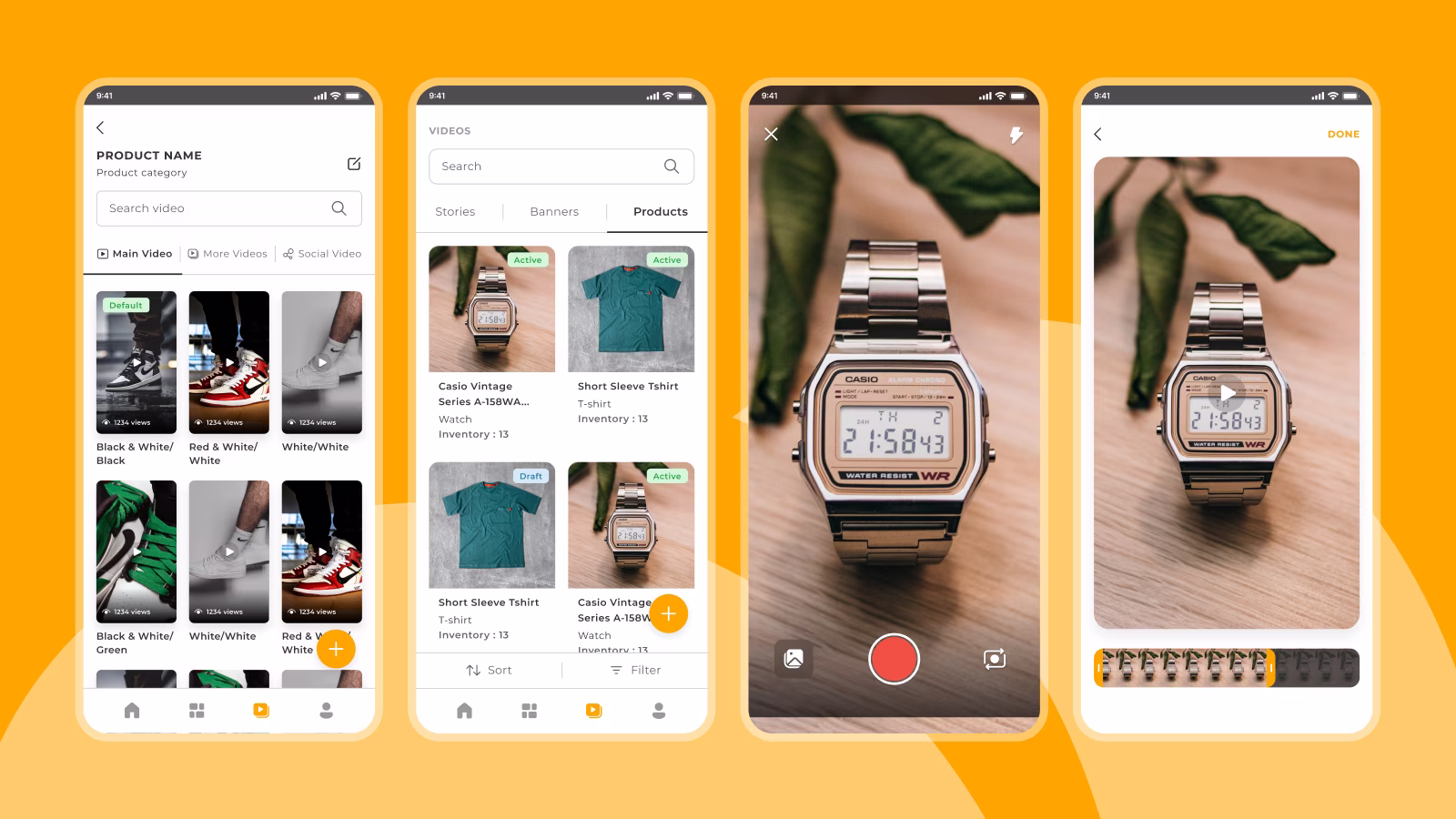 VideoIt app screens
