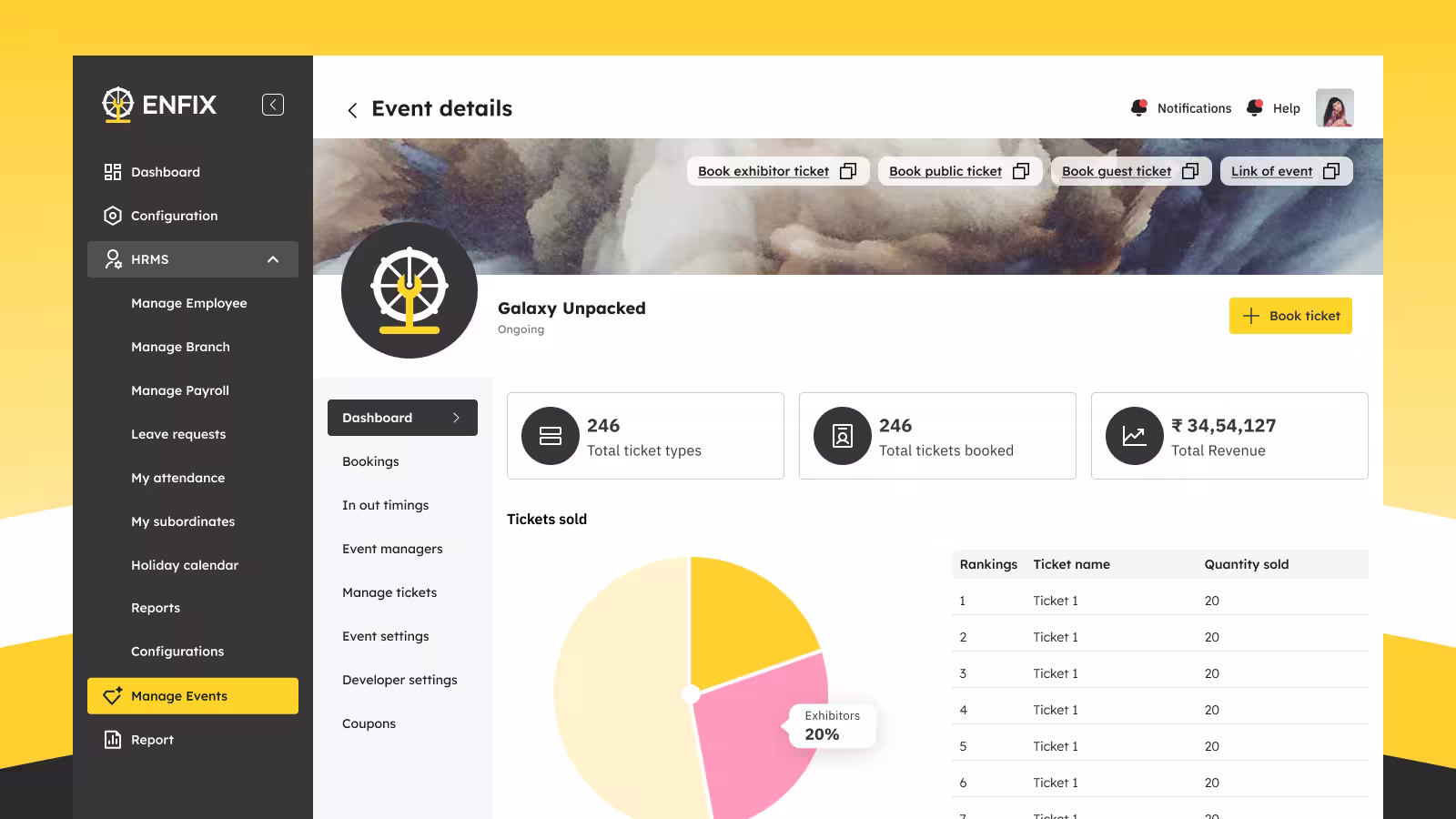 Enfix feature screenshots