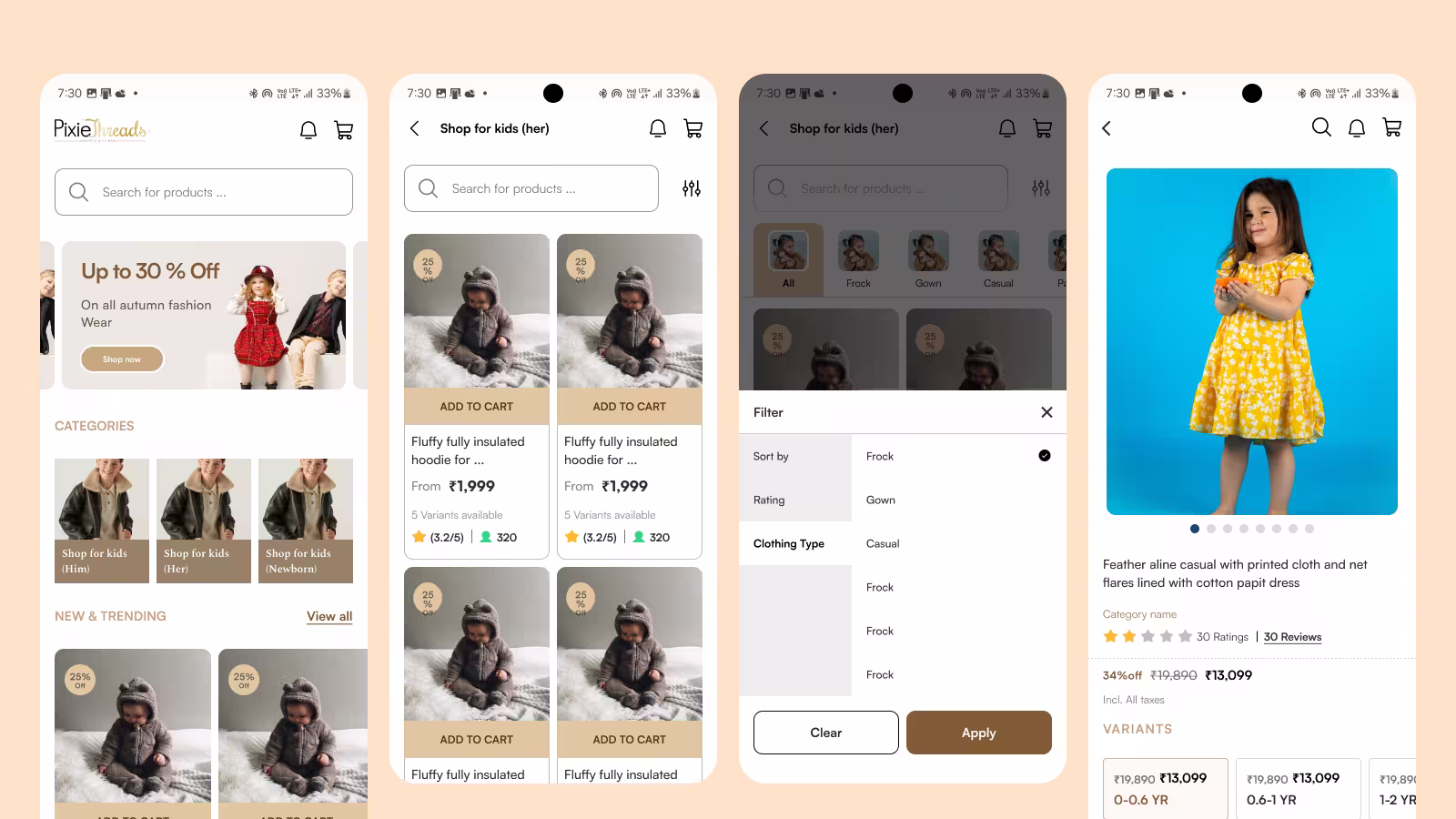 Pixiethreads feature screenshots