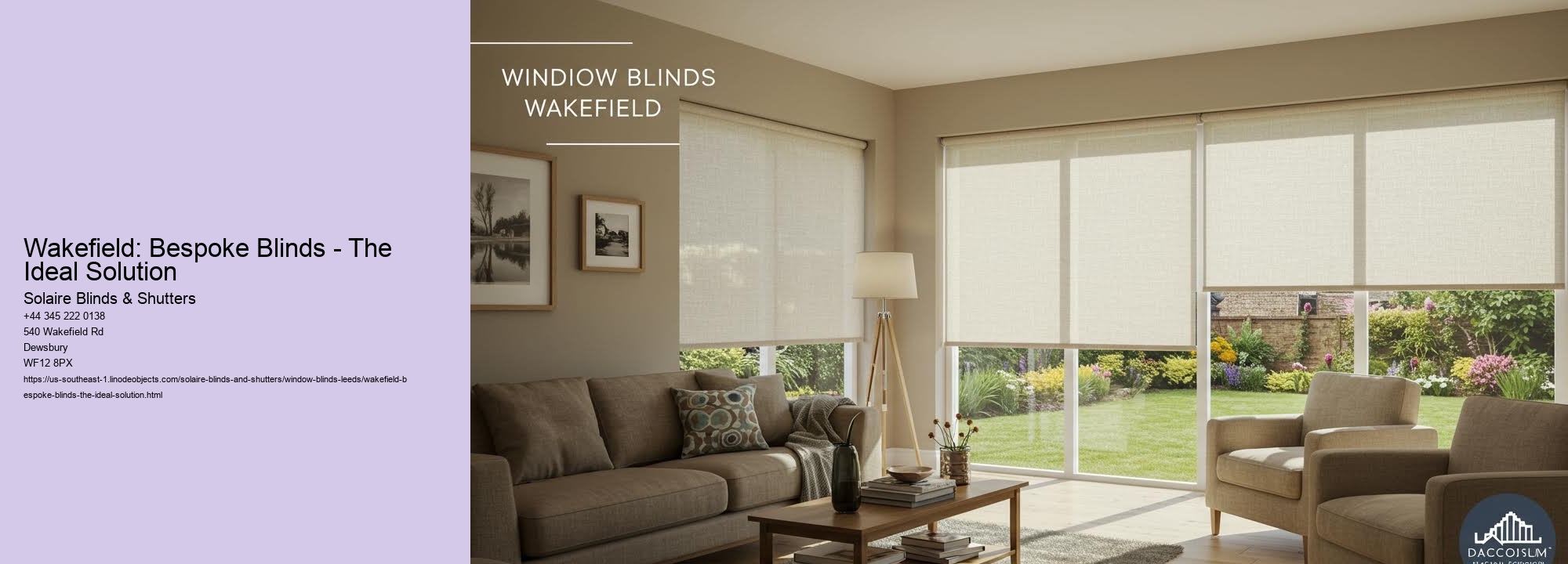 Wakefield: Bespoke Blinds - The Ideal Solution