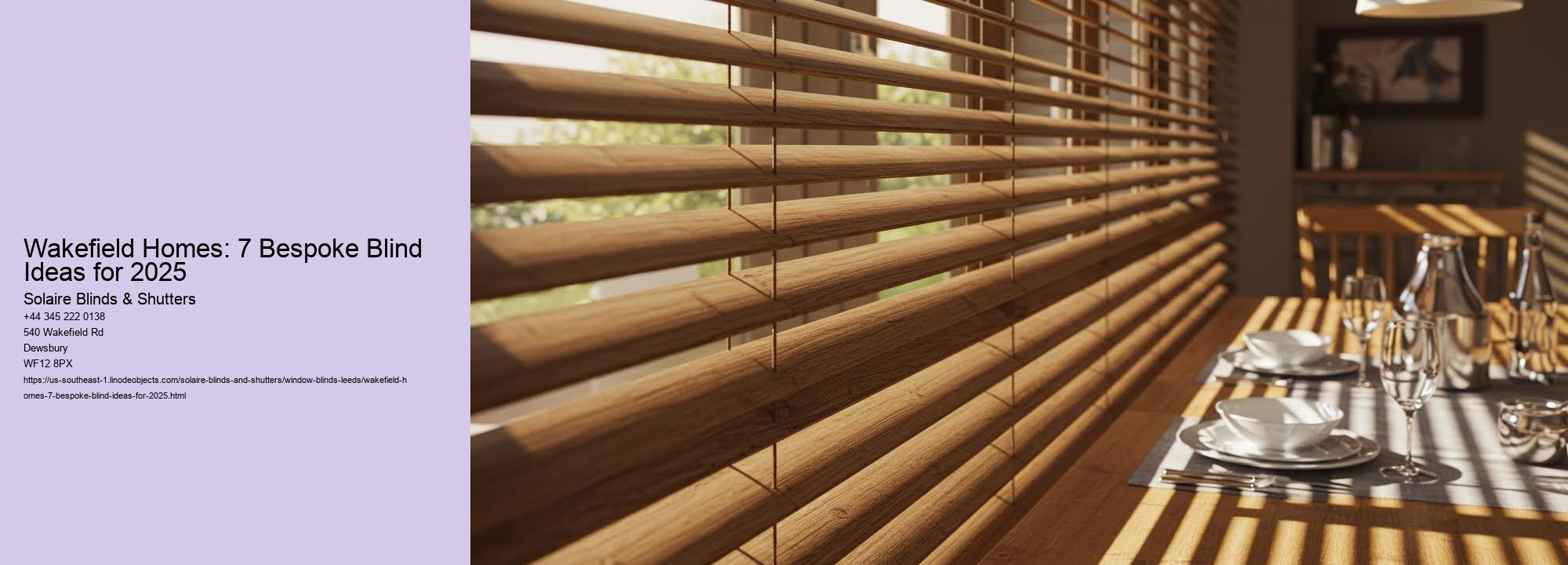 Wakefield Homes: 7 Bespoke Blind Ideas for 2025