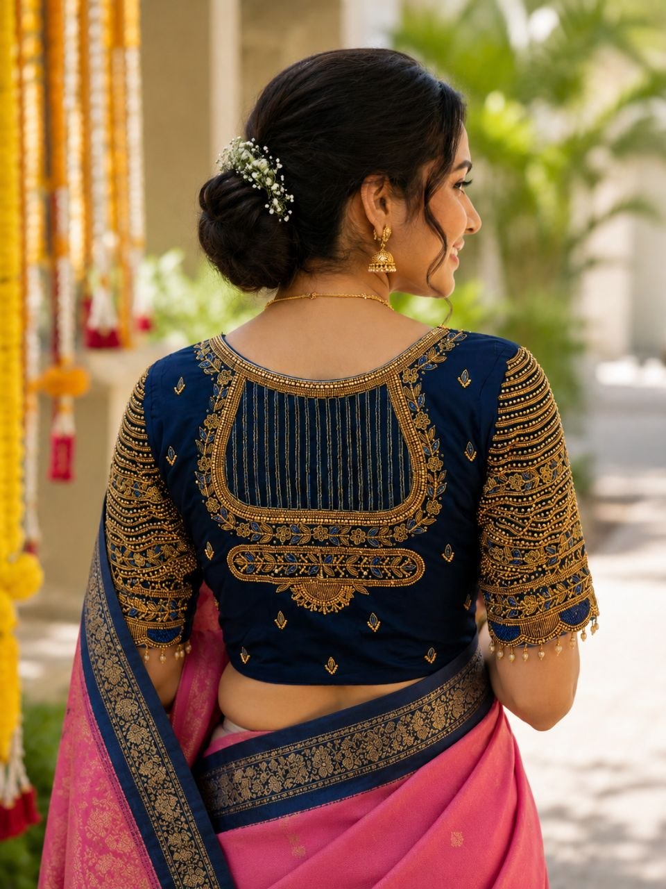 Bridal Work Silk Blouse (MT3200A)