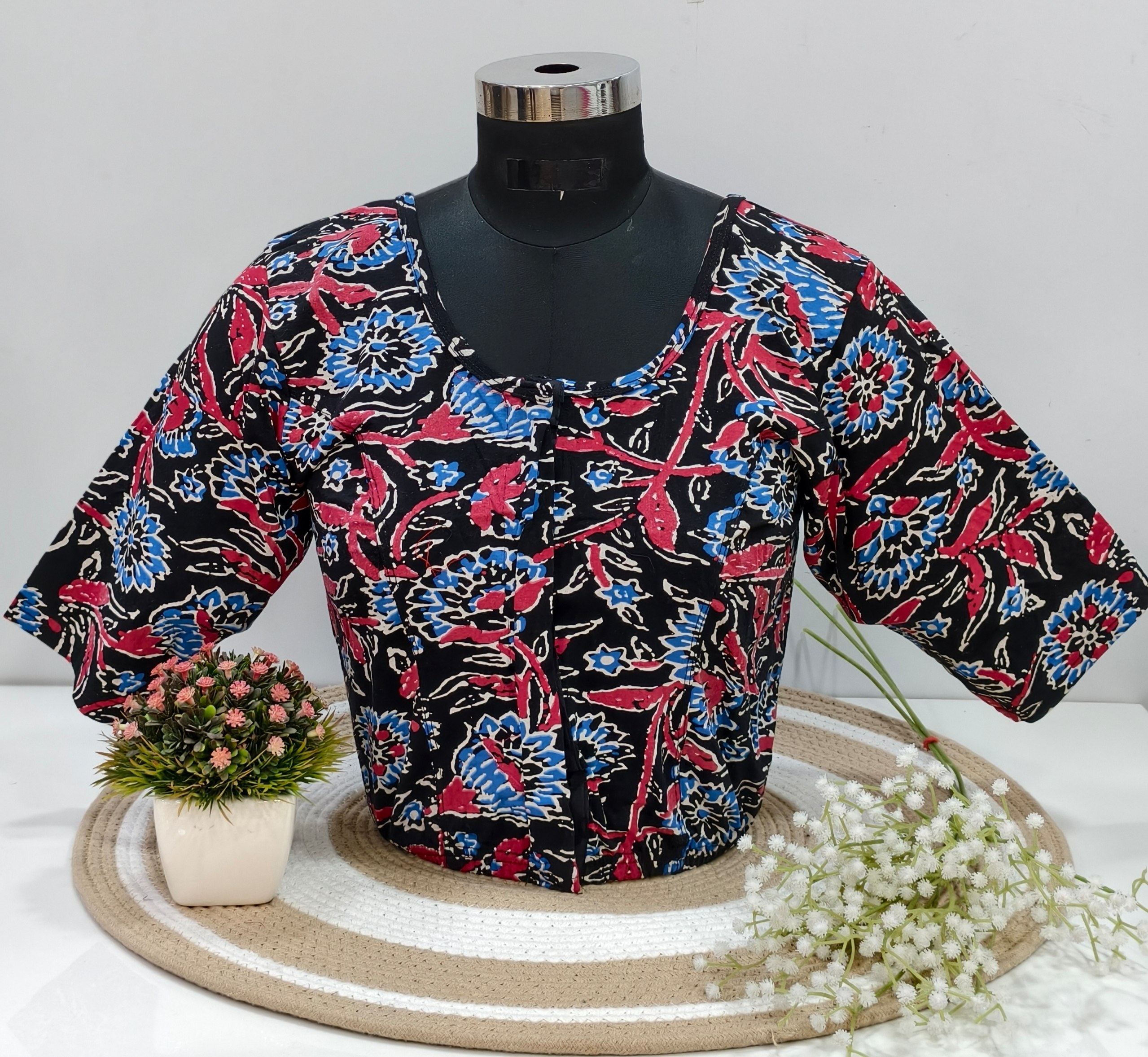 Kalamkaari Stretchable Blouse (KSB3XL)
