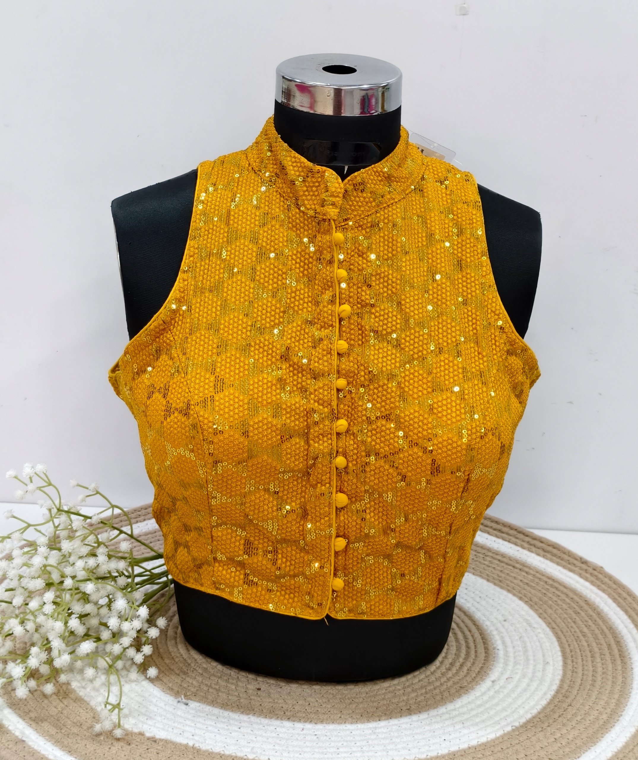 Collar Neck Fancy Blouse || Sleeveless (LD790C)