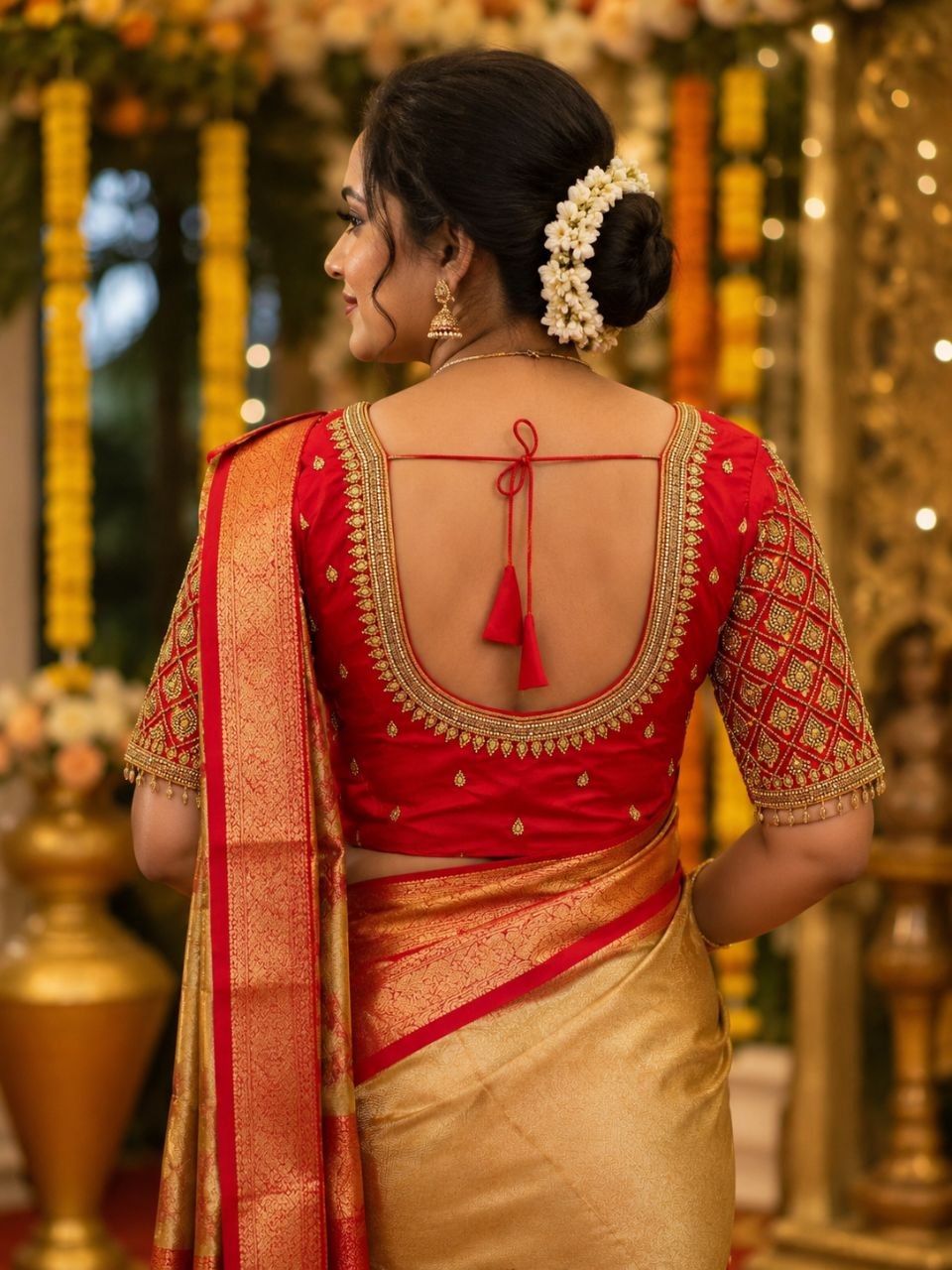 Bridal Work Silk Blouse (MT2400A)