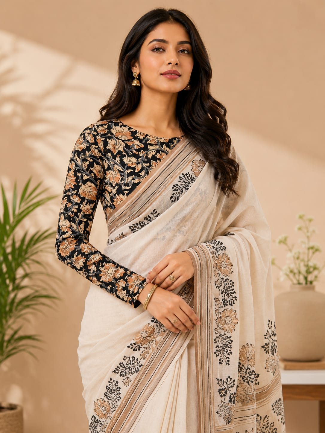 Kalamkari Stretchable Full Sleeves Blouse (SFB)