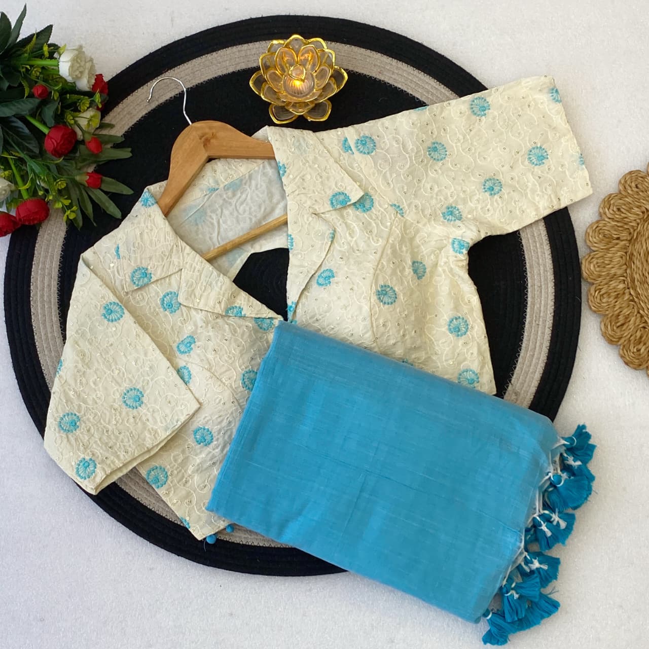 Mul Cotton Saree With Blouse (BL6710)