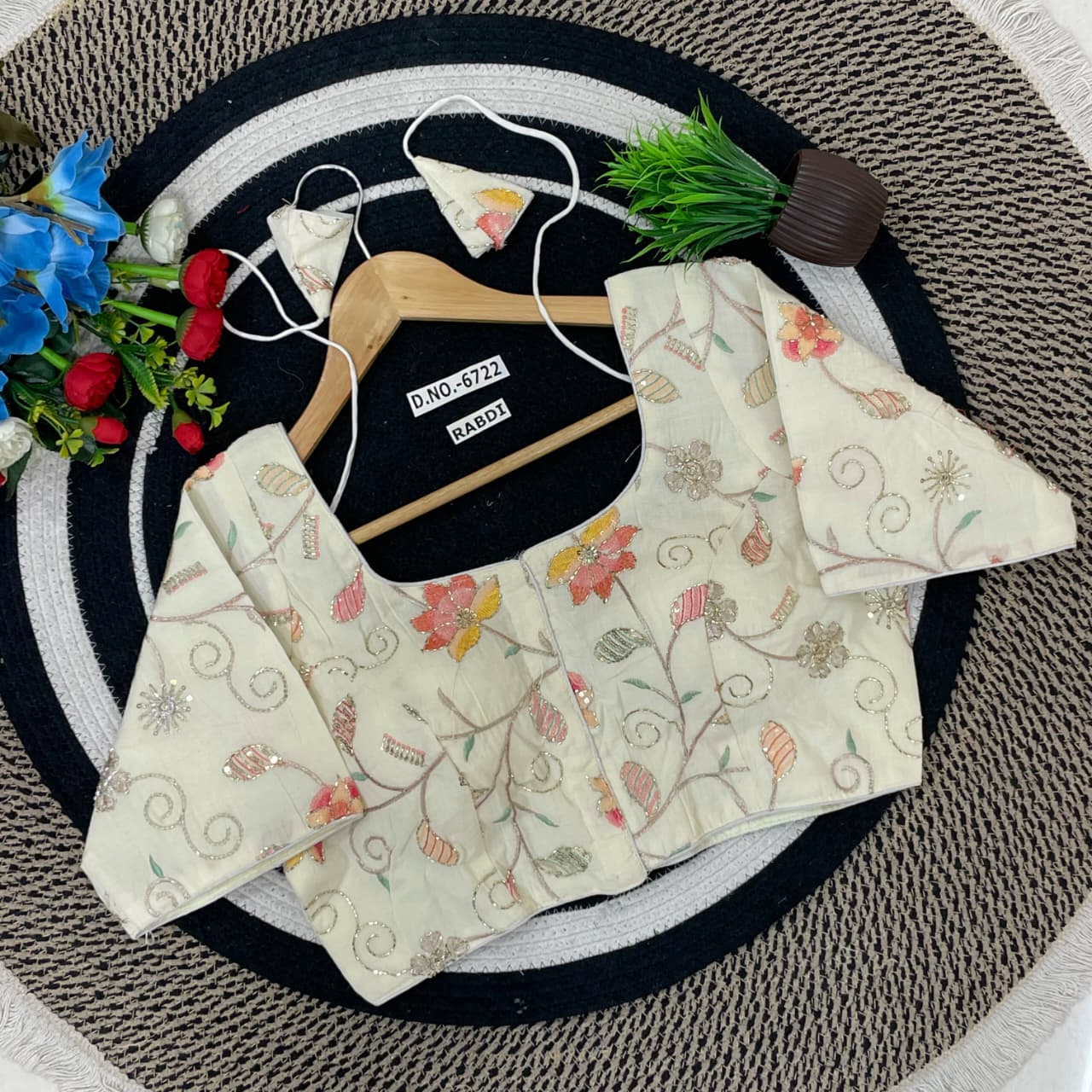 Kora Cotton Embroidery Blouse (BL6722)