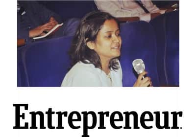 Sneha Banerjee - Entrepreneur India takeover logo on StartupJourney Snapchat