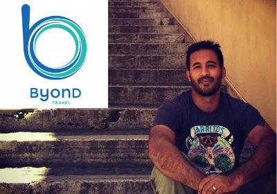 Vikram Ahuja byond.travel takeover logo on StartupJourney Snapchat