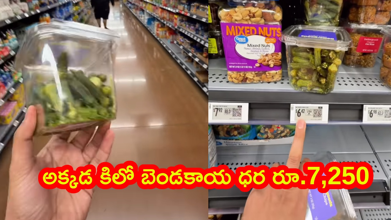 Bhindi Price In US : వామ్మో.. కిలో బెండకాయ ధర ఎంతో తెలుసా? వీడియో చూస్తే దిమ్మతిరిగిపోవాల్సిందే..