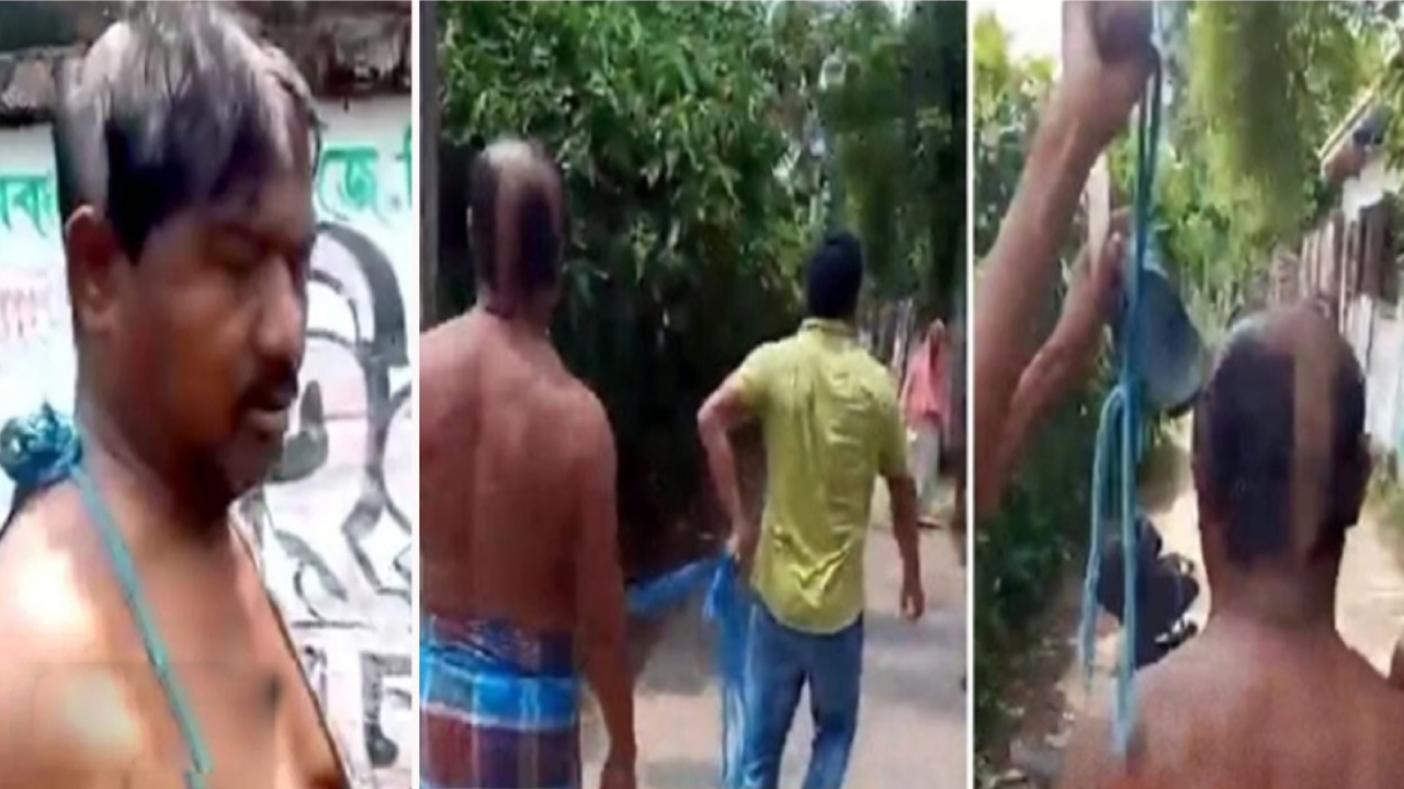 Tmc Leader Sanyasi Munna: టీఎంసీ నేతకు గుండు గీసి.. చెప్పుల దండ వేసి ఊరేగింపు.. సన్యాసి మున్నాపై తిరగబడ్డ బెంగాల్ జనం
