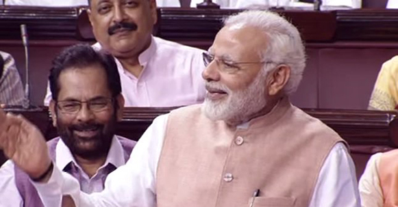 PM Modi welcomes VP Naidu in RS, says ‘now common men in high posts’
