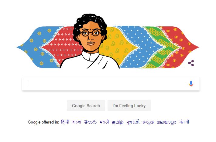 Google doodle celebrates life of India’s first female union leader