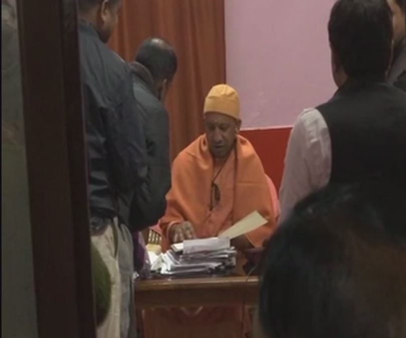 UP CM Adityanath holds Janta Darbar in Gorakhpur