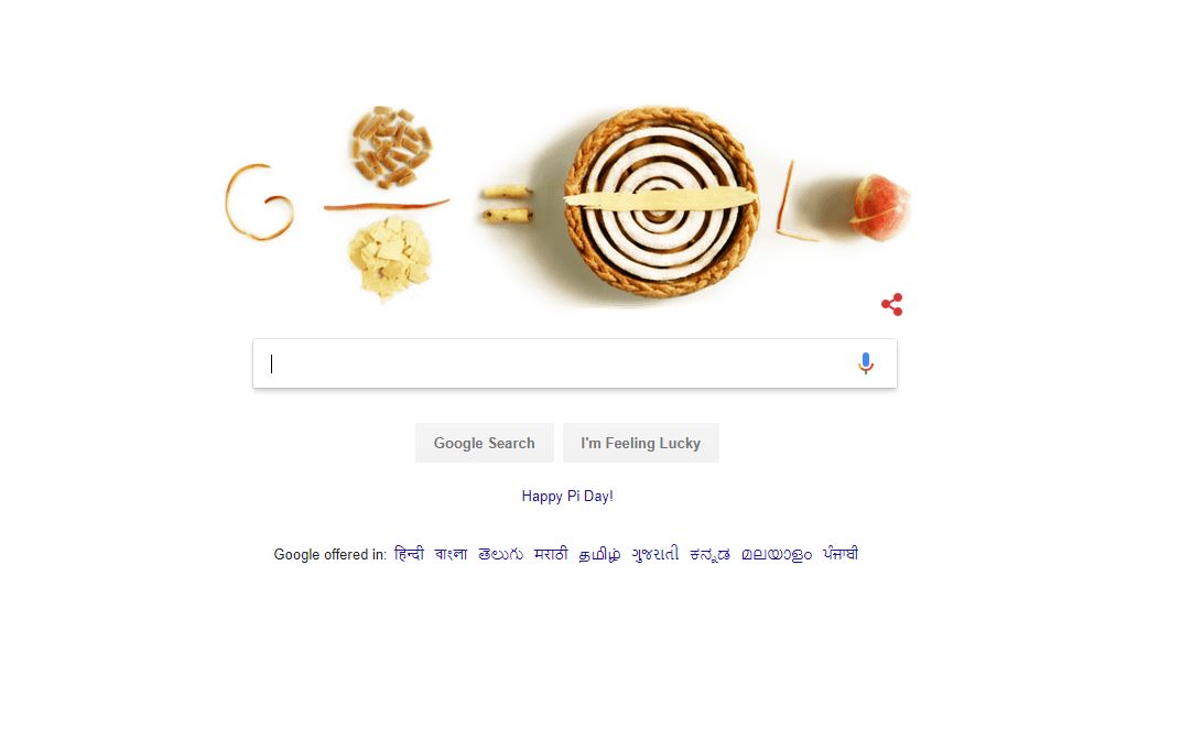 Google commemorates Pi Day with special Doodle