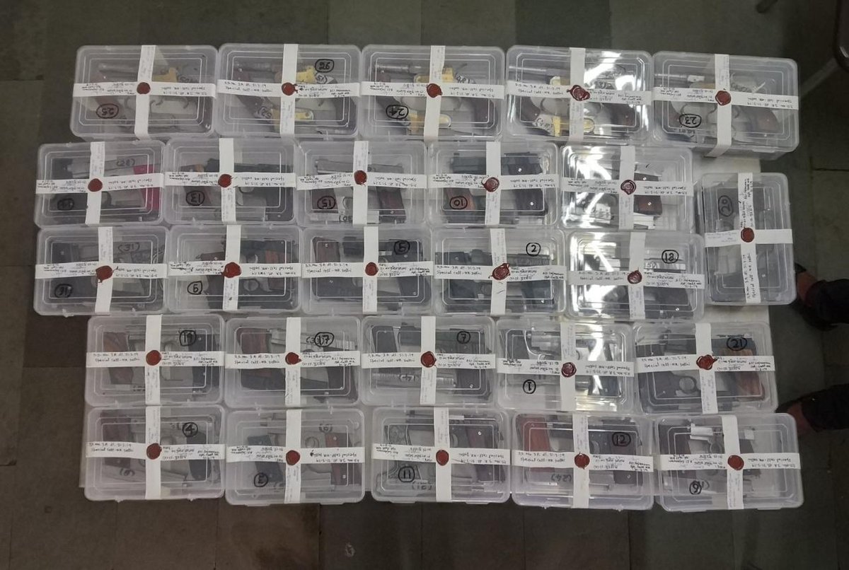 Delhi Police recovers 52 semi-automatic pistols from Rohini Delhi Police recovers 52 semi-automatic pistols from Rohini