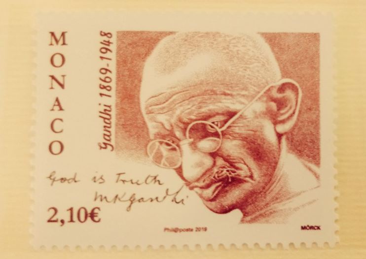 Monaco releases commemorative postage stamp on Mahatma Gandhi