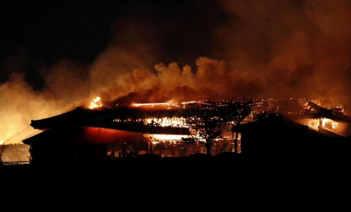Fire engulfs Japan’s World Heritage-listed Shuri Castle