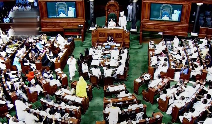 Lok Sabha adjourns for day after Opposition ruckus continues
