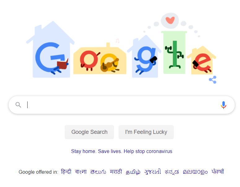 Stay Home, Save Lives: Google Doodle lists measures to prevent coronavirus Stay Home, Save Lives: Google Doodle lists measures to prevent coronavirus