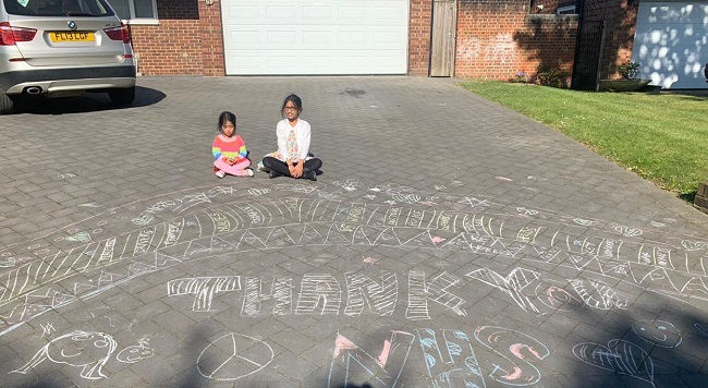 Indian Diaspora Kids in London Thank Corona Warriors through their inspirational art