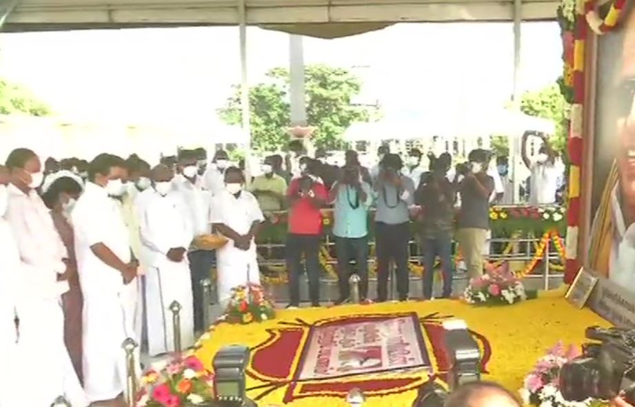 Tamil Nadu CM pays floral tribute to father former CM M Karunanidhi on his birth anniversary