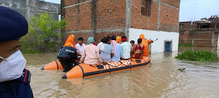 Uttar Pradesh: Ganga flows above danger mark in Varanasi, low-lying areas flooded