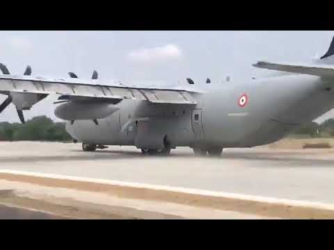 IAF’s C-130J Super Hercules lands at Emergency Field Landing in Rajasthan’s Jalore