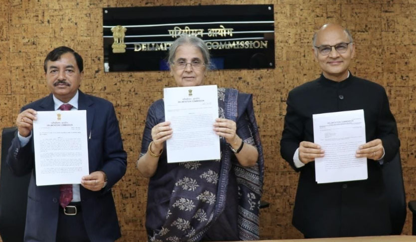 Final order for redrawing assembly seats in J&K signed by Delimitation Commission Final order for redrawing assembly seats in J&K signed by Delimitation Commission