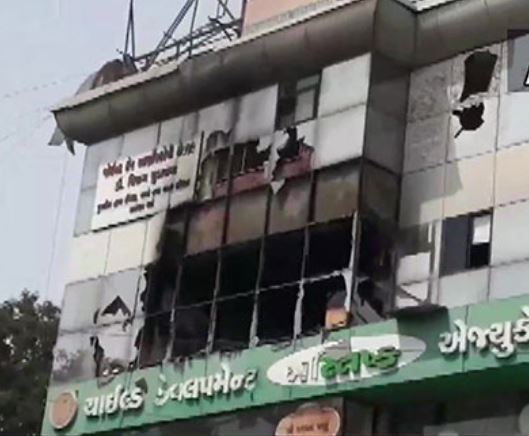 Fire breaks out at commercial complex in Ahmedabad, 10 children among 50 rescued
