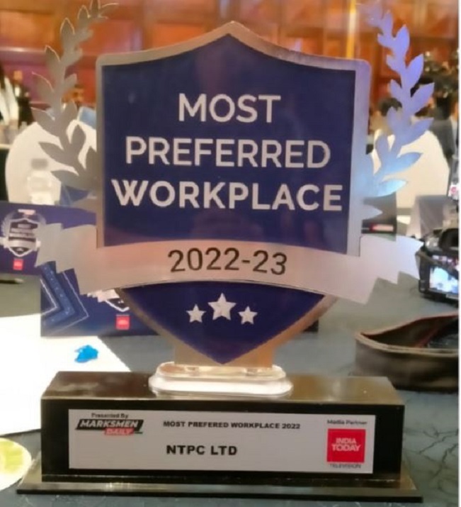 NTPC awarded one of the ‘Most Preferred Workplaces of 2022’ honour