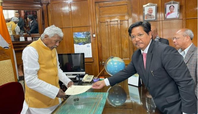 Meghalaya: CM Conrad Sangma resigns, stakes claim to form new govt